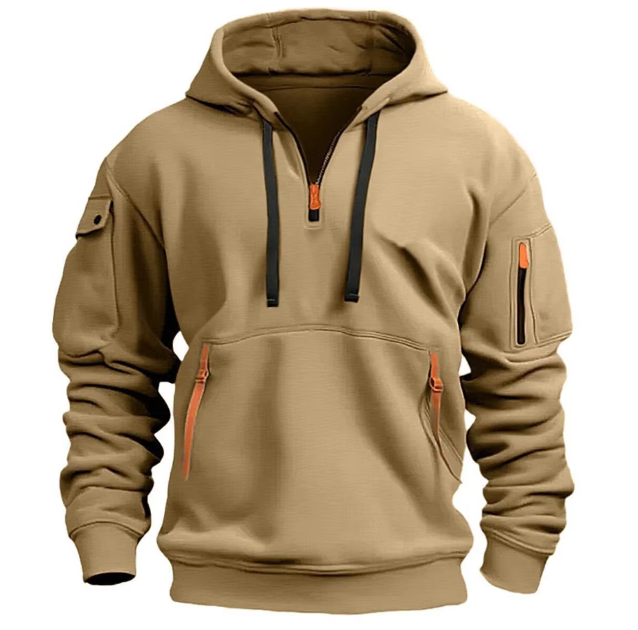 Kian™ - Komfortabler Kapuzenpullover - Khaki / S