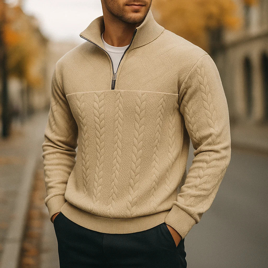 Gerome | Premium-Sweatshirt mit Viertelreißverschluss