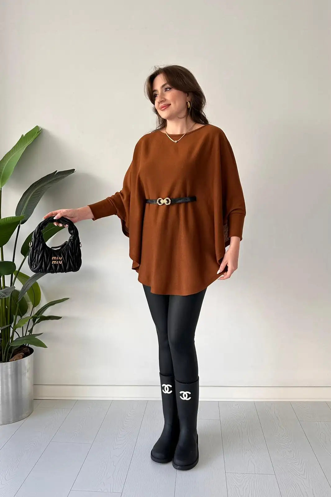 Jacie | Gestrickter Poncho für Herbst und Winter