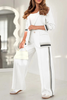 Paulie | Set aus Blazer und fließender Hose mit gestreiften Details