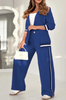Paulie | Set aus Blazer und fließender Hose mit gestreiften Details
