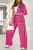 Paulie | Set aus Blazer und fließender Hose mit gestreiften Details