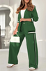 Paulie | Set aus Blazer und fließender Hose mit gestreiften Details