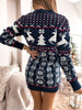Elina™ - Enganliegendes Weihnachtskleid mit Jacquard-Muster - TOPS / DRESSES - Champlain-Farbe / S
