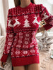 Elina™ - Enganliegendes Weihnachtskleid mit Jacquard-Muster - TOPS / DRESSES - Champlain-Farbe / S