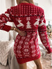 Elina™ - Enganliegendes Weihnachtskleid mit Jacquard-Muster - TOPS / DRESSES - Champlain-Farbe / S