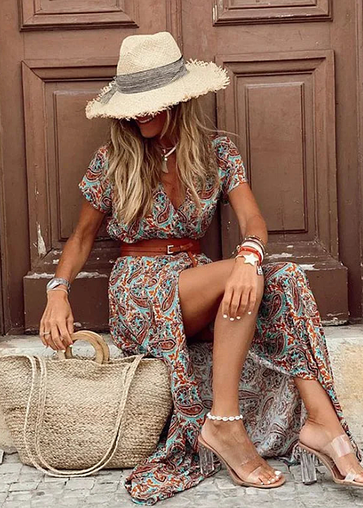 Giana | stilvolles Maxikleid im Boho-Look