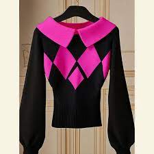 Hailey | Gestrickte Argyle-Pullover