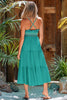 Thea | elegantes ärmelloses Maxikleid mit tiefem Ausschnitt