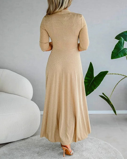 Elasie | Elegantes Midikleid mit V-Ausschnitt