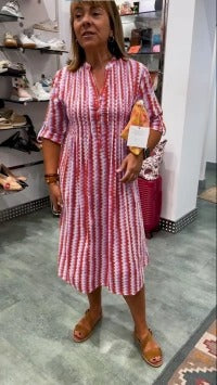 Nilanie | Gestreiftes Sommerkleid für den Urlaub