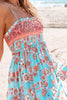 Tina | Stilvolles blumiges Maxikleid mit femininer Smokarbeit
