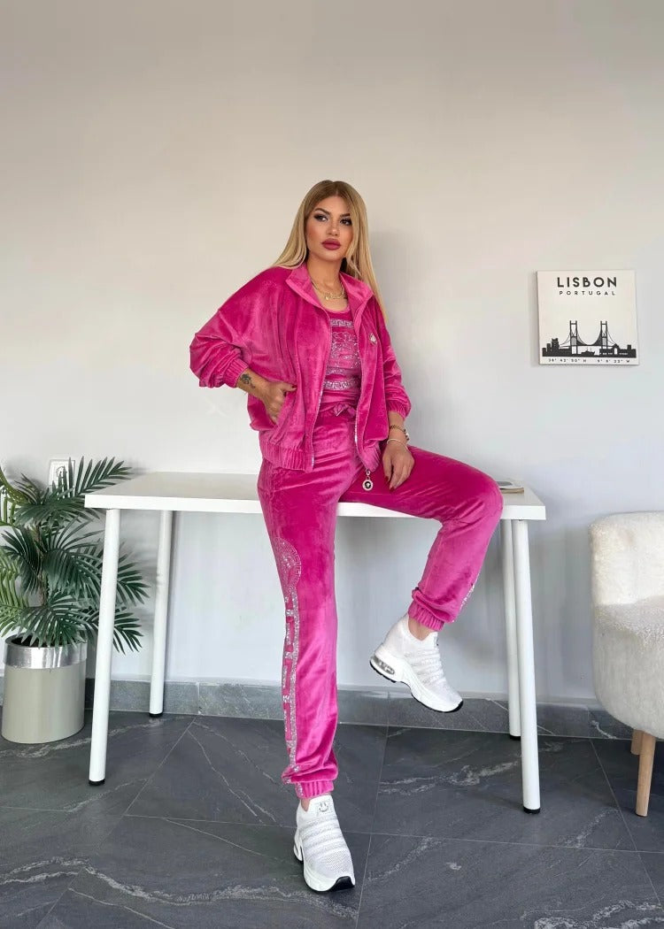 Ellie | Bequemes 3-teiliges Damen-Sportanzugset – stylisch & funktional