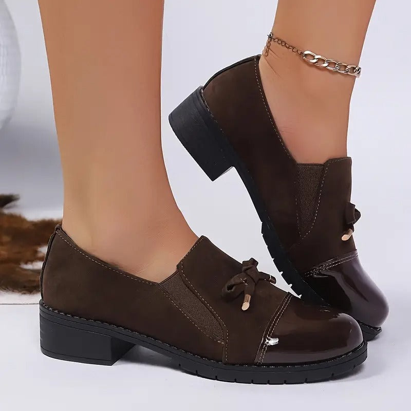 Amoura | Modische Damenmokassins, dicke Absätze & elegant