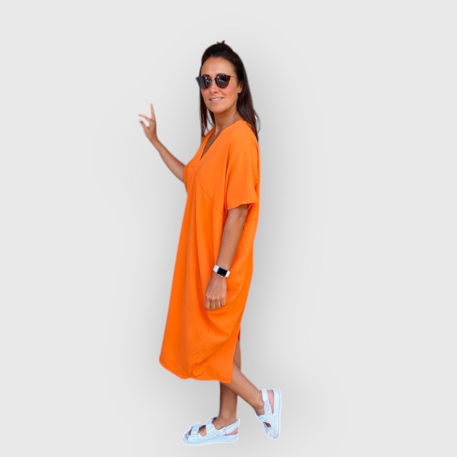 Mirona | Maxikleid mit V-Ausschnitt