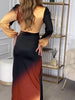Leilani | figurbetontes Kleid, femininer V-Ausschnitt.