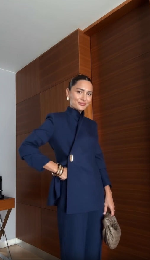 Meredith | Damen-Set, Slim-Fit & elegantes Oberteil mit Anzughose