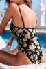 Zoey | modischer Badeanzug mit tiefem Ausschnitt und floralem Design