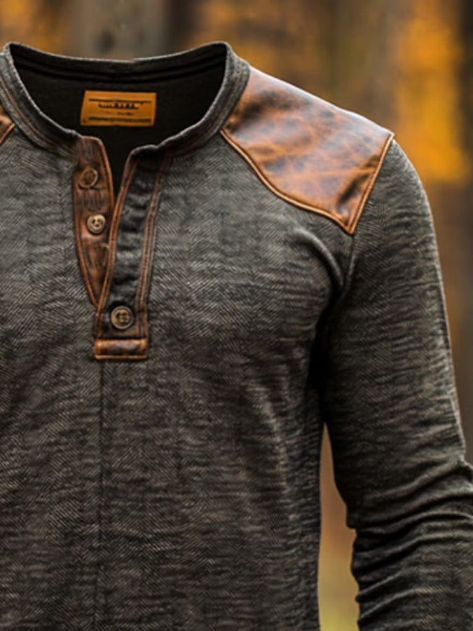 Litto | Herren-Henley-Shirt aus Baumwolle