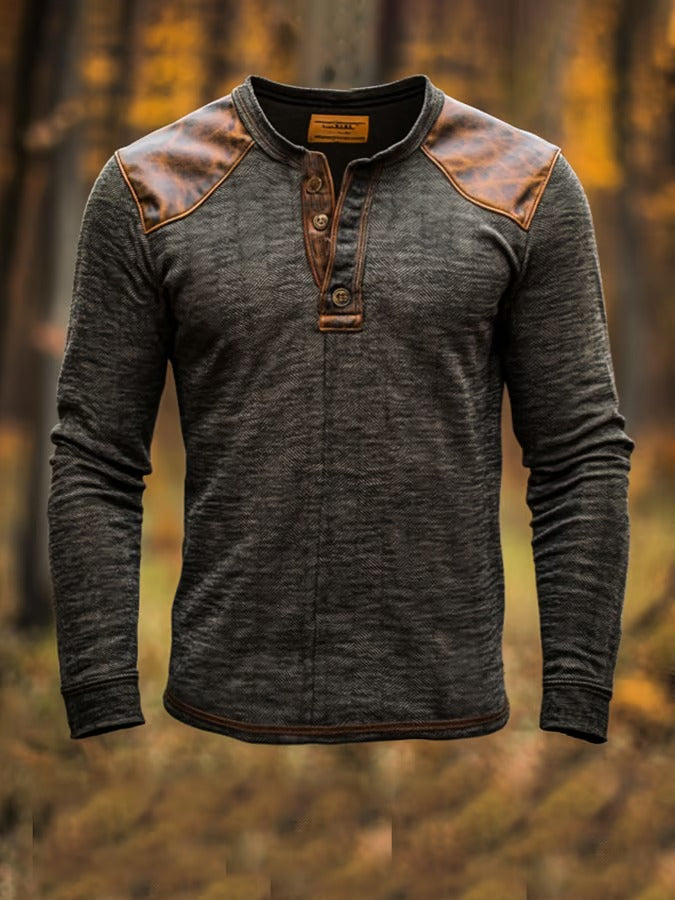 Litto | Herren-Henley-Shirt aus Baumwolle