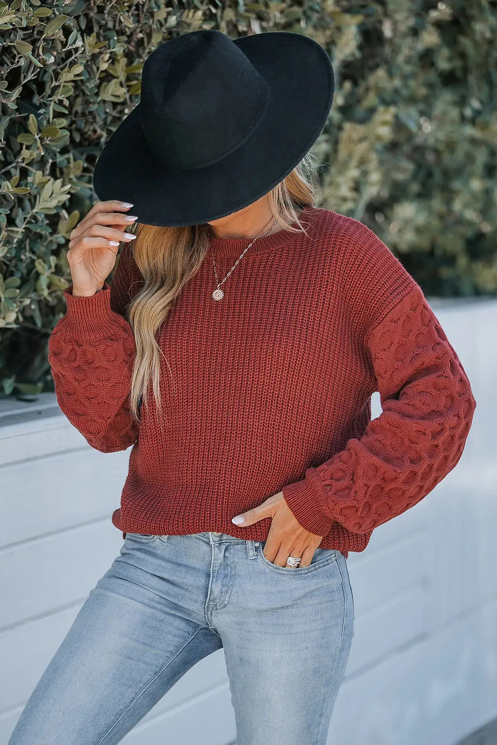 Zaylee | eleganter Pullover mit Puffärmeln für Damen