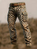 Junty | Vintage Herren-Arbeitshose im Zebra-Print