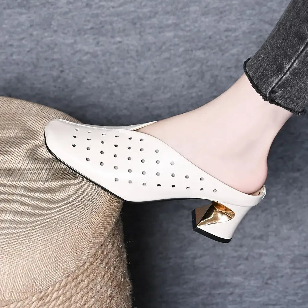 Lina | trendige Sandalen mit stabilem, hohlem Absatz