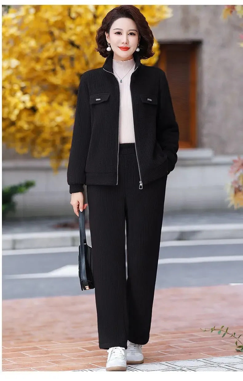 Qelina | Samtiger Damenanzug