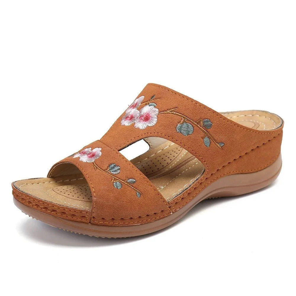 Frances | bequeme orthopädische Sandalen mit Blumenmuster