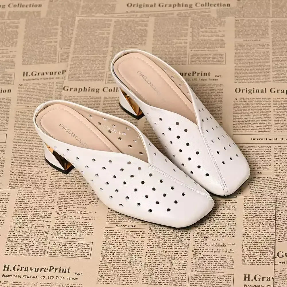 Lina | trendige Sandalen mit stabilem, hohlem Absatz