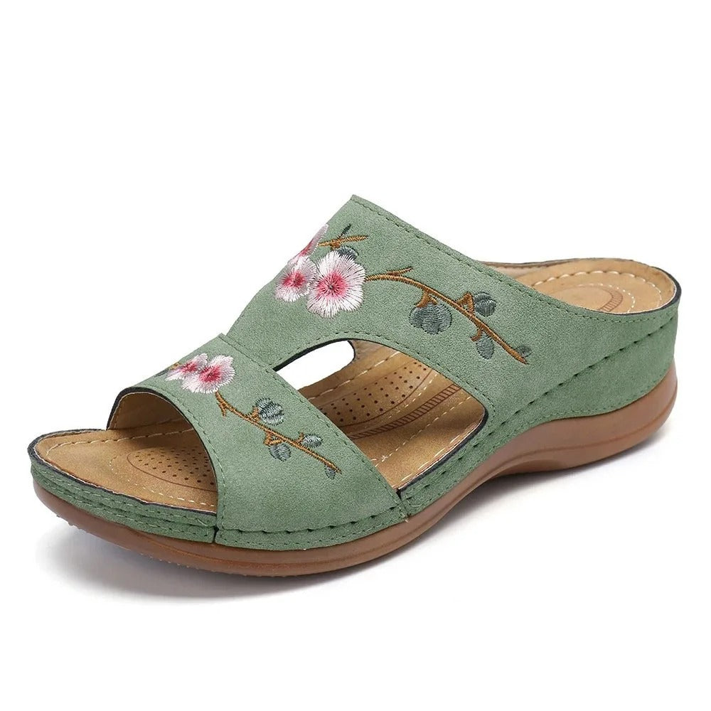 Frances | bequeme orthopädische Sandalen mit Blumenmuster