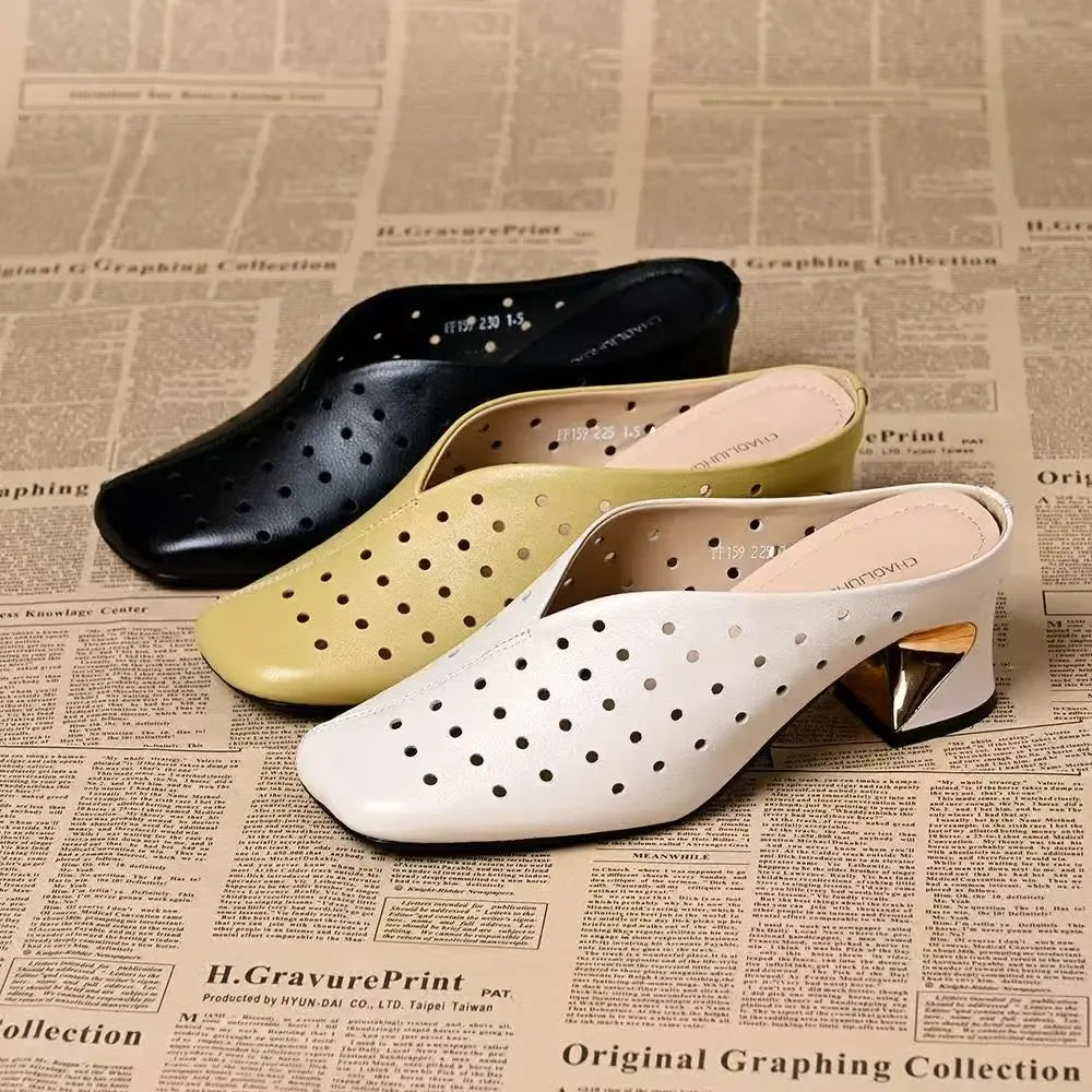 Lina | trendige Sandalen mit stabilem, hohlem Absatz