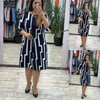 Lia™ | Stilvolles Kleid mit auffälligem geometrischem Muster