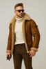 Edgar | Winter-Lederjacke mit Lammfellfutter
