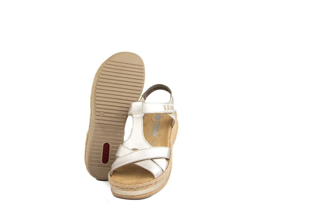 Lenora | Rieker Sandalen in Blassgold