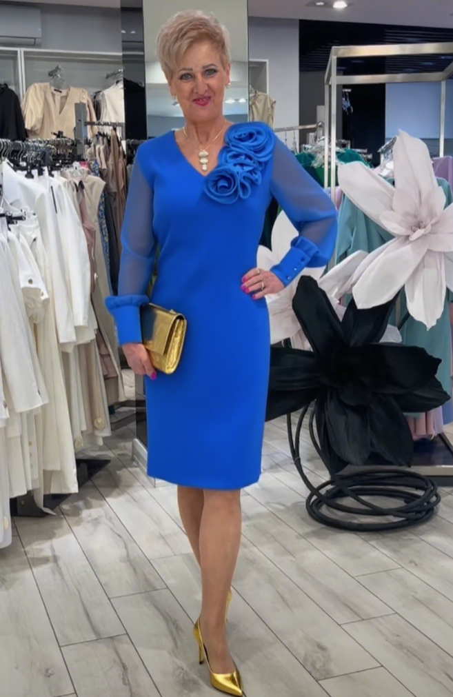 Akishia | Damenkleid mit V-Ausschnitt