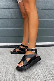 Haisley | trendige Gladiatorensandalen mit dicken Riemen
