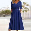 Haley | stylisches Midikleid mit V-Ausschnitt