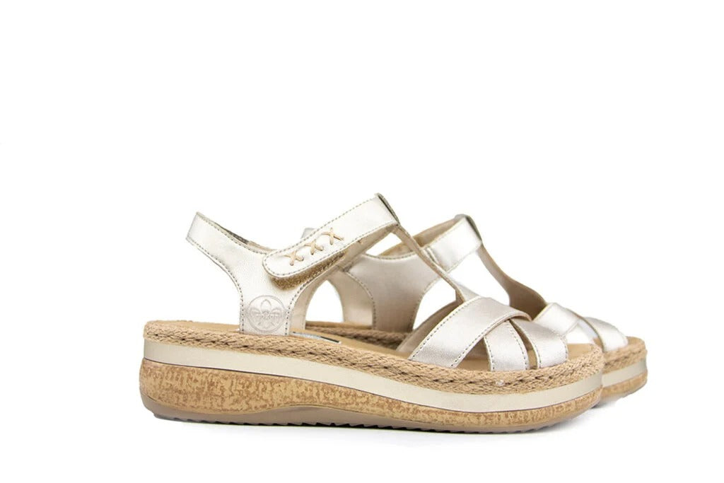 Lenora | Rieker Sandalen in Blassgold
