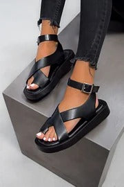 Haisley | trendige Gladiatorensandalen mit dicken Riemen