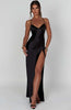 Jocelyn | Elegantes seidiges Satin Maxikleid