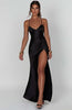Jocelyn | Elegantes seidiges Satin Maxikleid