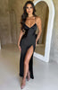 Jocelyn | Elegantes seidiges Satin Maxikleid