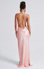 Jocelyn | Elegantes seidiges Satin Maxikleid