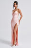 Jocelyn | Elegantes seidiges Satin Maxikleid