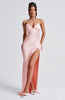 Jocelyn | Elegantes seidiges Satin Maxikleid