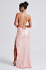 Jocelyn | Elegantes seidiges Satin Maxikleid
