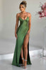 Jocelyn | Elegantes seidiges Satin Maxikleid