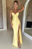 Jocelyn | Elegantes seidiges Satin Maxikleid