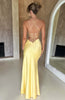 Jocelyn | Elegantes seidiges Satin Maxikleid